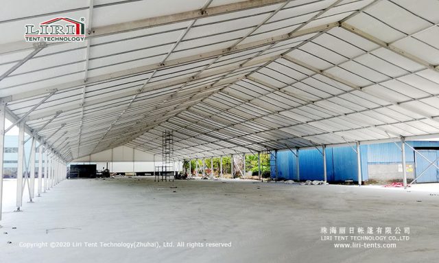 移動倉儲篷房現(xiàn)場