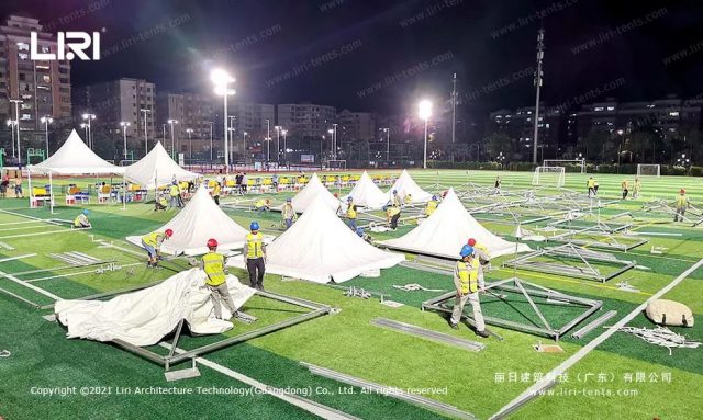 核酸檢測帳篷搭建現(xiàn)場
