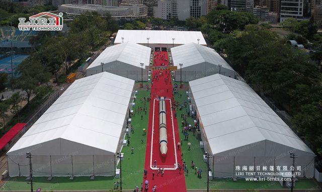大型展會篷房航拍圖