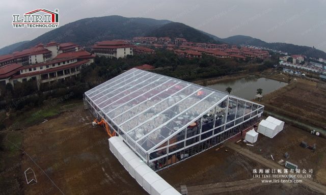 鋁合金透明活動篷房側(cè)面圖