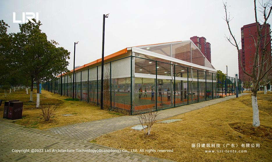 籃球場館篷房現(xiàn)場