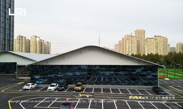 室內(nèi)羽毛球館篷房正面圖