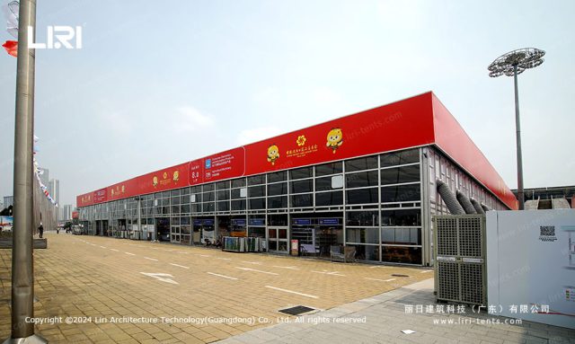 會展展覽篷房側(cè)面圖
